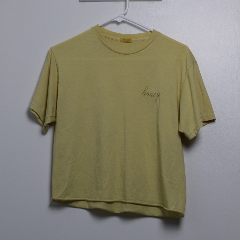 Brandy Melville Yellow Aleena "honey" T Shirt